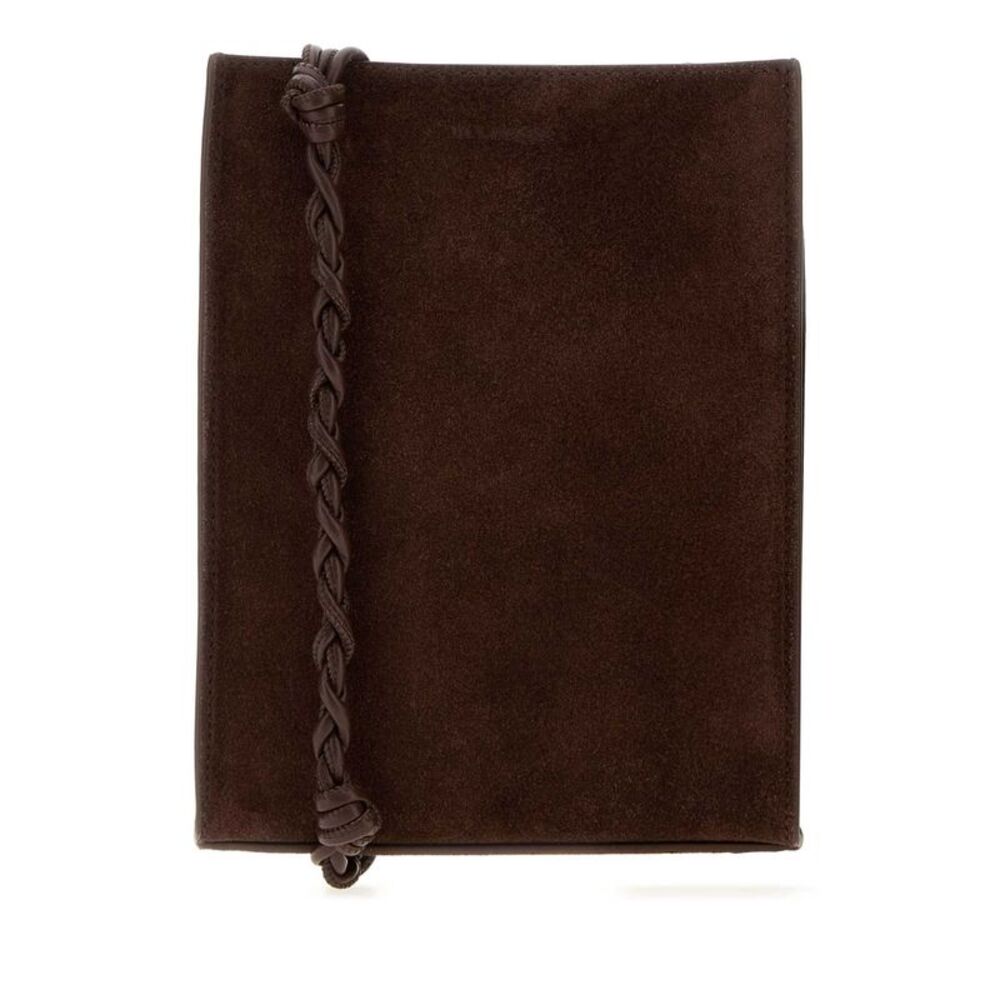 Jil Sander Men Brown Suede Small Tangle Shoulder Bag